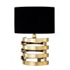 Chic, bold gold design table lamp with black shade