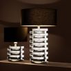Gorgeous, contemporary silver table lamp
