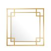 A gorgeous art deco inspired mirror in a gold finish