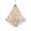 Large glam centrepiece style glass facet chandler 