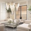 Chic 5 tier centrepiece chandelier in nickel 