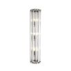 Designer glass rod wall lamp with stainless steel detailing