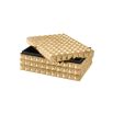 Luxury small gold pyramid studded box 