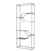 Stylish stainless steel framed cabinet with smoked glass shelves