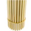 Gold bamboo style tamp lamp with black shade