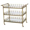 Luxury aged brass finish food/drink trolley