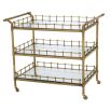 Luxury aged brass finish food/drink trolley