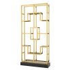 Sleek gold and glass statement cabinet