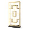 Sleek gold and glass statement cabinet