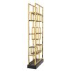 Sleek gold and glass statement cabinet