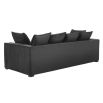 Designer black fabric modern upholstered sofa 