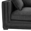 Designer black fabric modern upholstered sofa 