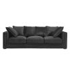 Designer black fabric modern upholstered sofa 