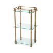 A three-tier bathroom rack with an iron vintage brass finish by Eichholtz 
