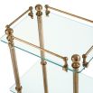 A three-tier bathroom rack with an iron vintage brass finish by Eichholtz 