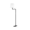 bronze finish tall floor lamp with cream shade 