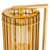 Gold glass sculptural table lamp