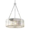 Art-deco single tier glass crystal double chandelier