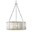 Art-deco single tier glass crystal double chandelier