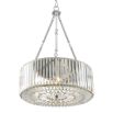 Art-deco single tier glass crystal double chandelier