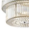 Art-deco 2 tier glass crystal double chandelier