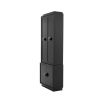 birch wood tall storage cabinet with black finish 