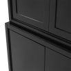 birch wood tall storage cabinet with black finish 