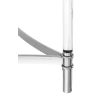 Contemporary round glass top stainless steel side table