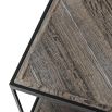 Weathered oak table top coffee table with dark frame