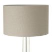 A stylish side lamp by Eichholtz with a crystal nickel base and grey lamp shade