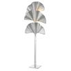 Glamorous silver palm leaf floor lamp