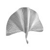 Palm leaf shaped wall lamp in silver