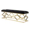 Luxury black velvet seat bench with gold frame