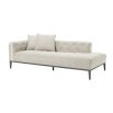 Luxury traditional design pebble grey lounge sofa with deep buttoning