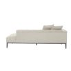 Luxury traditional design pebble grey lounge sofa with deep buttoning