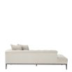 Luxury traditional design pebble grey lounge sofa with deep buttoning