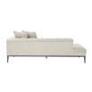 deep-buttoned cream lounge sofa with black legs 