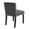 Luxury granite grey velvet modern dining chair