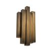 A vintage art deco inspired wall lamp with decorative alternating brass features