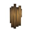 A vintage art deco inspired wall lamp with decorative alternating brass features