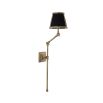 Elegant wall lamp with graceful stem and choice of black or cream lampshade