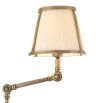 Elegant wall lamp with graceful stem and choice of black or cream lampshade