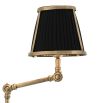 Elegant wall lamp with graceful stem and choice of black or cream lampshade