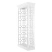 Art deco lattice design white display cabinet