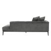 Luxury traditional design grey sofa with deep buttoning