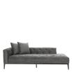 Luxury traditional design grey sofa with deep buttoning