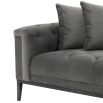 Luxury traditional design grey sofa with deep buttoning