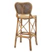 Honey brown rattan bar stool