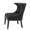 Luxury textured black chair with silver studding