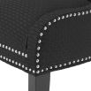 Luxury textured black chair with silver studding